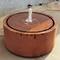 আলংকারিক আউটডোর জল বৈশিষ্ট্য Corten ইস্পাত বৃত্তাকার জল টেবিল 100cm